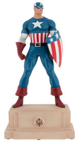 GOLDEN AGE CAPTAIN AMERICA STATUE WITH RED SKULL AND BUCKY MINI-BUSTS BY BOWEN.