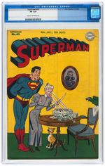 "SUPERMAN" #43 NOVEMBER-DECEMBER 1946 CGC 8.0 VF.