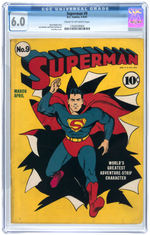 "SUPERMAN" #9 MARCH-APRIL 1941 CGC 6.0 FINE.