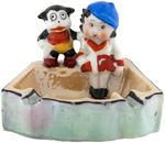 BETTY BOOP & BIMBO CHINA ASHTRAY.