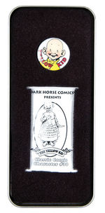 DARK HORSE COMICS "CLASSIC COMIC CHARACTER" STATUE/BUTTON TINS COMPLETE SET.