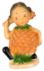 ADVERTISING PINEAPPLE FRUIT KID FIGURINE FROM 1942 SERIES.