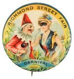 WHITEHEAD & HOAG STOCK DESIGN CLOWN AND MASKED LADY LOCAL EVENT PROMOTIONAL FROM POTTER COLLECTION.