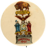 “PAN AMERICAN 1901 EXPO” REBUS BUTTON.