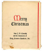 1939 KING FEATURES SYNDICATE PROMOTIONAL COMIC STRIP CHARACTER CHRISTMAS CARDS SET.