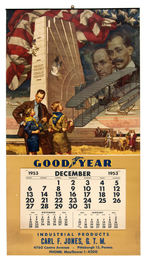 "GOODYEAR" 1954 CALENDAR WITH THE WRIGHT BROTHERS.