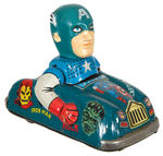 “MARVEL SUPERHERO CAR” CAPTAIN AMERICA FRICTION CAR BY MARX.