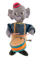 ELMER ELEPHANT DRUMMER CELLULOID WIND-UP.