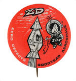 "ZERO DEFECTS/GOODYEAR AEROSPACE" RARE SPACE EXPLORATION BUTTON.