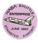 PAIR OF 1980s SPACE SHUTTLE BADGES.