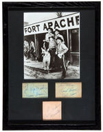"THE ADVENTURES OF RIN TIN TIN" CAST SIGNED FRAMED DISPLAY.