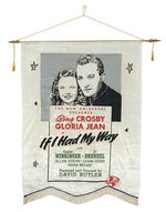 BING CROSBY & GLORIA JEAN "IF I HAD MY WAY" HIGH QUALITY THEATER BANNER.