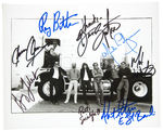 BRUCE SPRINGSTEEN & THE E STREET BAND AUTOGRAPHED PHOTO SIGNED BY ALL EIGHT MEMBERS.