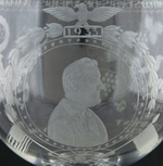 EXCEPTIONAL FRANKLIN D. ROOSEVELT ETCHED GLASS GOBLET CELEBRATING THE REPEAL OF PROHIBITION.