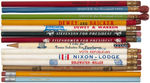 14 CAMPAIGN PENCILS 1928-1980 INCLUDING TWO COATTAILS.