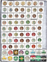 SWITCHMEN’S UNION OF NORTH AMERICA 72 DUES BUTTONS FROM 1906 TO 1968.