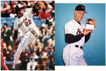 BALTIMORE ORIOLES LEGENDS SIGNED TRIO - CAL RIPKEN JR., JIM PALMER & BROOKS ROBINSON.