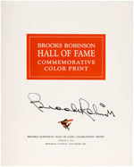 BALTIMORE ORIOLES LEGENDS SIGNED TRIO - CAL RIPKEN JR., JIM PALMER & BROOKS ROBINSON.