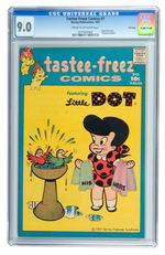 TASTEE-FREEZ COMICS #1 1957 CGC 9.0 CREAM TO OFF-WHITE PAGES FILE COPY,