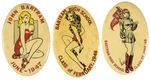 “BARTRAM HIGH SCHOOL” TRIO OF GRADUATION BUTTONS FEATURING ATTRACTIVE YOUNG LADIES.