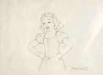 SNOW WHITE AND THE SEVEN DWARFS PRODUCTION DRAWING SIGNED BY MARC DAVIS.