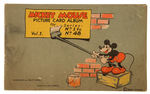 "MICKEY MOUSE" SERIES 1 GUM CARD SET WITH FIRST VERSION CARD ALBUM.