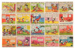 "MICKEY MOUSE" SERIES 1 GUM CARD SET WITH FIRST VERSION CARD ALBUM.