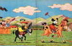 MICKEY'S POLO TEAM RARE FRENCH HARDCOVER POP-UP BOOK BY HACHETTE.