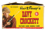 "WALT DISNEY'S DAVY CROCKETT" 5¢ VARIETY GUM CARD DISPLAY BOX.