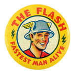 "THE FLASH" HIGH GRADE SCARCE COMIC BOOK PREMIUM BUTTON.