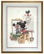 “SELF-PORTRAIT:  MICKEY MOUSE” LIMITED EDITION SIGNED AND NUMBERED LITHOGRAPH BY CHARLES BOYER.