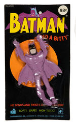 "BATMAN BEND-A-BITTY" BENDEE TOY ON CARD.