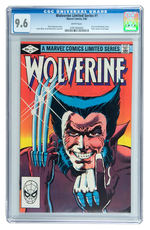 WOLVERINE LIMITED SERIES #1 SEP. 1982 CGC 9.6 WHITE PAGES.