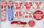 BOSTON 1967 AMERICAN LEAGUE CHAMPS AND WORLD SERIES GROUP OF TEN BUTTONS.