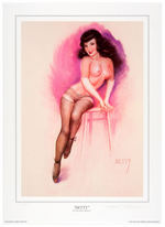 BETTY PAGE LIMITED EDITION POSTER PRINT SIGNED BY "MAC PHERSON".