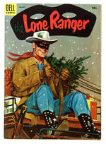 "THE LONE RANGER" ORIGINAL CHRISTMAS COMIC BOOK COVER ART STUDY.