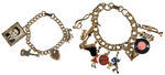 ELVIS PRESLEY “HEARTBREAK” CHARM BRACELET AND “ROCK/ROLL” CHARM BRACELET.