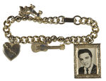 ELVIS PRESLEY “HEARTBREAK” CHARM BRACELET AND “ROCK/ROLL” CHARM BRACELET.