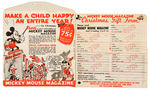 “MICKEY MOUSE MAGAZINE” CHRISTMAS GIFT SUBSCRIPTION PROMOTIONAL MAILER/ORDER FORM.