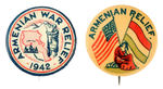 ARMENIAN RELIEF BUTTONS CIRCA WWI & WWII.