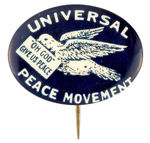 CIRCA WWI ERA PEACE BUTTON.