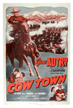 GENE AUTRY "COW TOWN" MOVIE POSTER.