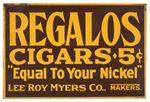 CIGAR COMPANY ENAMEL PAINT ON STEEL FLANGED SIGNS TRIO.