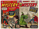 "JOURNEY INTO MYSTERY STARRING THE MIGHTY THOR" LOT OF SIX ISSUES.