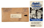 "RADIO ORPHAN ANNIE CODE CAPTAIN SECRETS" FOLDER WITH ENVELOPE AND BADGE.