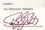 MAE WEST SIGNED TWO PAGE CONTRACT FOR NOSTALGIA MERCHANT SIGNED PRINTS.