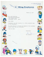 KING FEATURES SYNDICATE AGREEMENT LETTER FOR NOSTALGIA MERCHANT FLASH GORDON PRINTS.