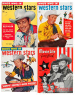 “WHO’S WHO IN WESTERN STARS” FOUR ISSUE MAGAZINE SET/MOVIE LIFE-ALL W/GREAT ROY COVERS.