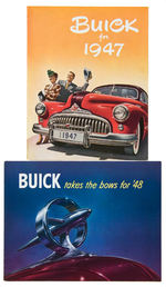 1930s-1940s “BUICK” LOT OF 10 CATALOGS PLUS EARLY POSTCARD.