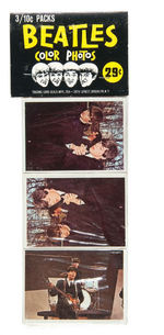 "BEATLES COLOR PHOTOS/CARDS" TOPPS GUM CARDS RACK PACK.